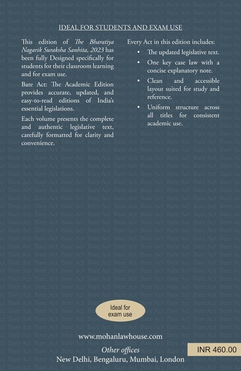 Bare Act - The Academic Edition : The Bharatiya Nagarik Suraksha Sanhita, 2023